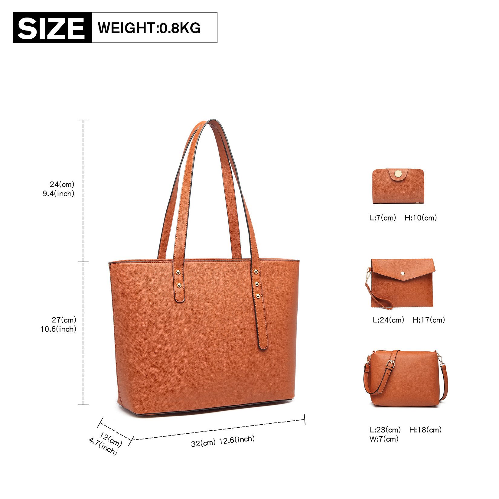 Miss Lulu Henkeltasche Damen-Taschenset 4er, Schultertasche günstig online kaufen