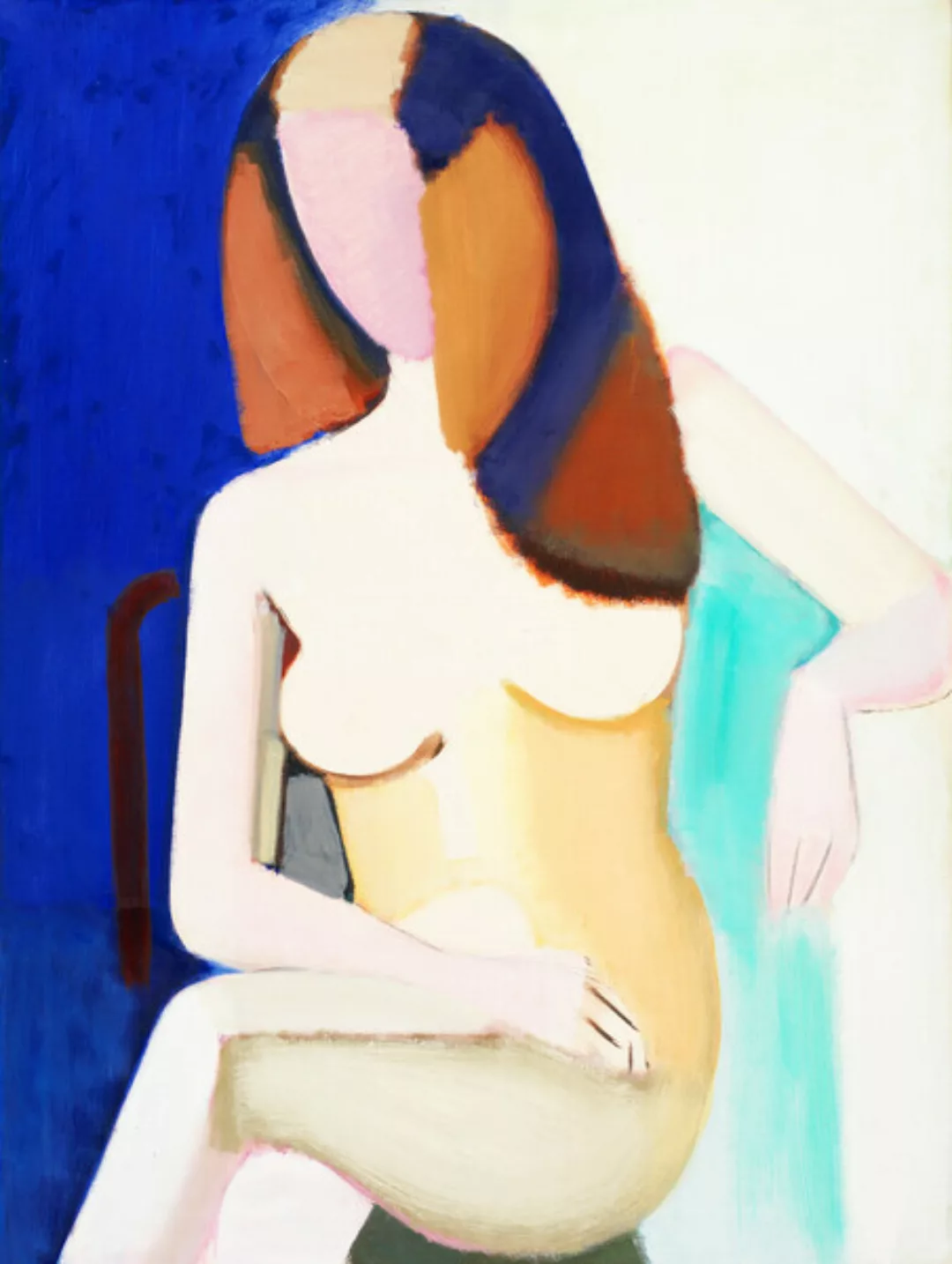 Poster / Leinwandbild - Vilhelm Lundstrøm: Seated Female Nude günstig online kaufen