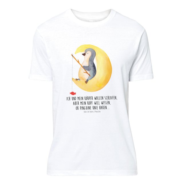 Mr. & Mrs. Panda T-Shirt Pinguin Mond - Weiß - Geschenk, Süßigkeiten, Shirt günstig online kaufen