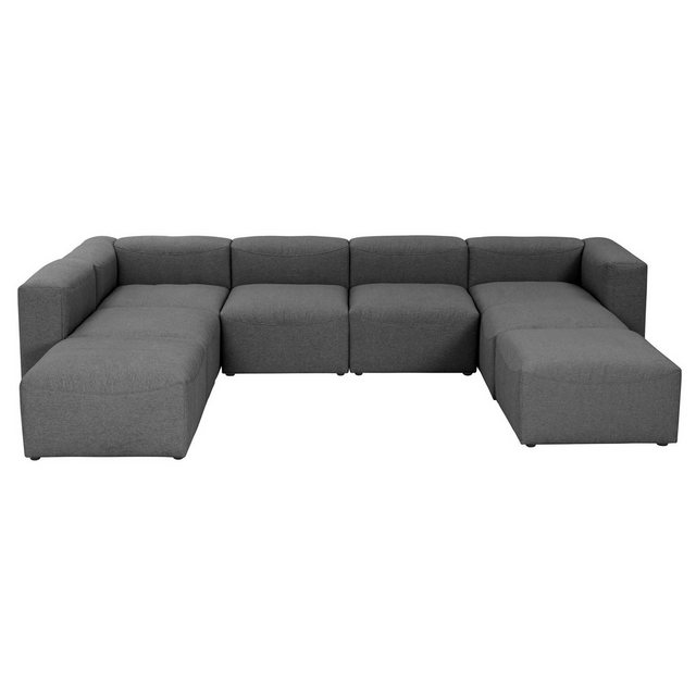 58 aufm Kessel Sofa Kaleigh Bezug Flachgewebe Kunststoff schwarz / anthrazi günstig online kaufen