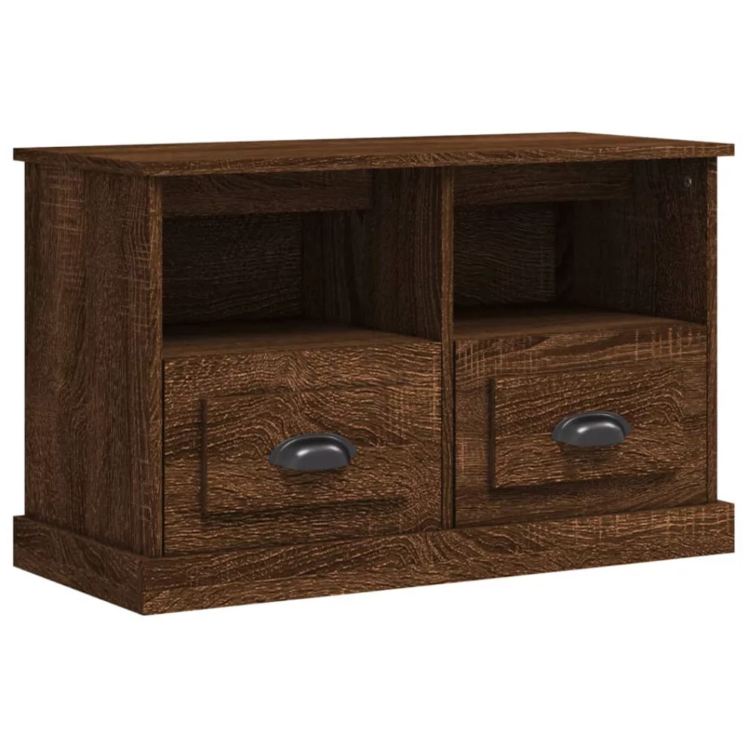 Vidaxl Tv-schrank Braun Eichen-optik 80x35x50 Cm Holzwerkstoff günstig online kaufen
