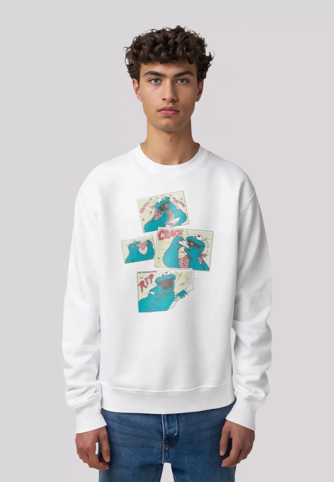 F4NT4STIC Sweatshirt "Sesamstraße Cookie Monster Crunch Crack Rip", Premium günstig online kaufen