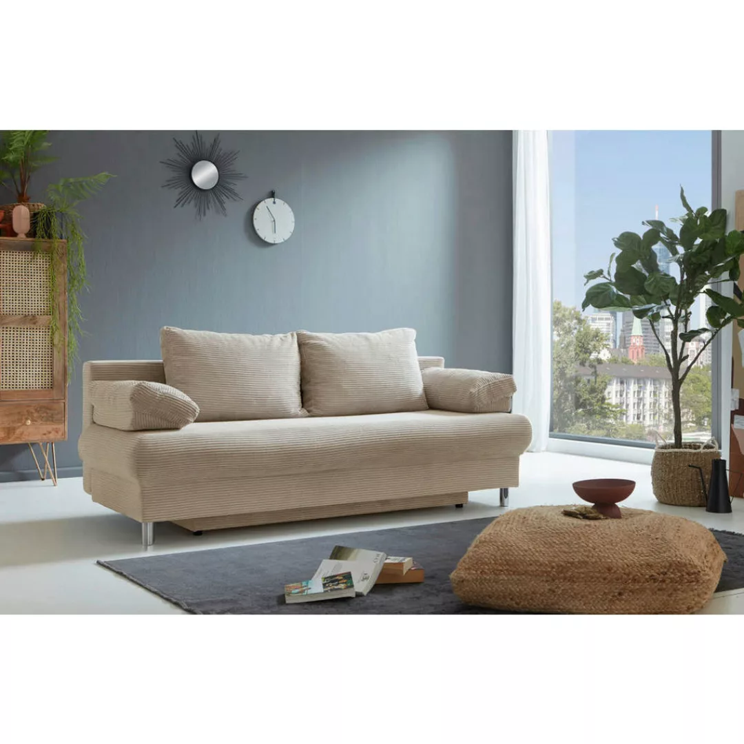 Schlafsofa Lozan schwarz B/H/T/L: ca. 230x49x86x84 cm günstig online kaufen