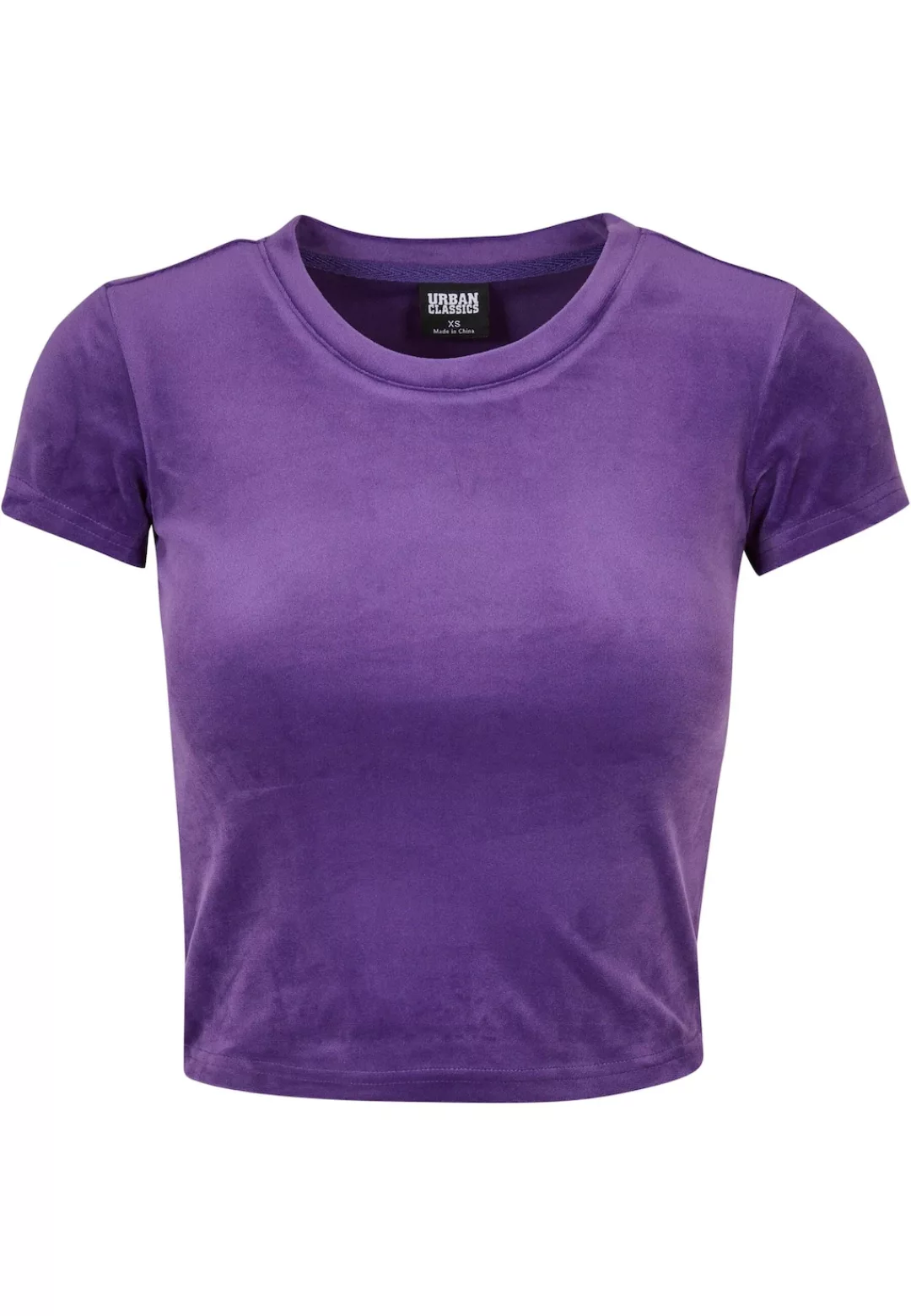 URBAN CLASSICS T-Shirt "Urban Classics Damen Ladies Short Velvet Tee" günstig online kaufen