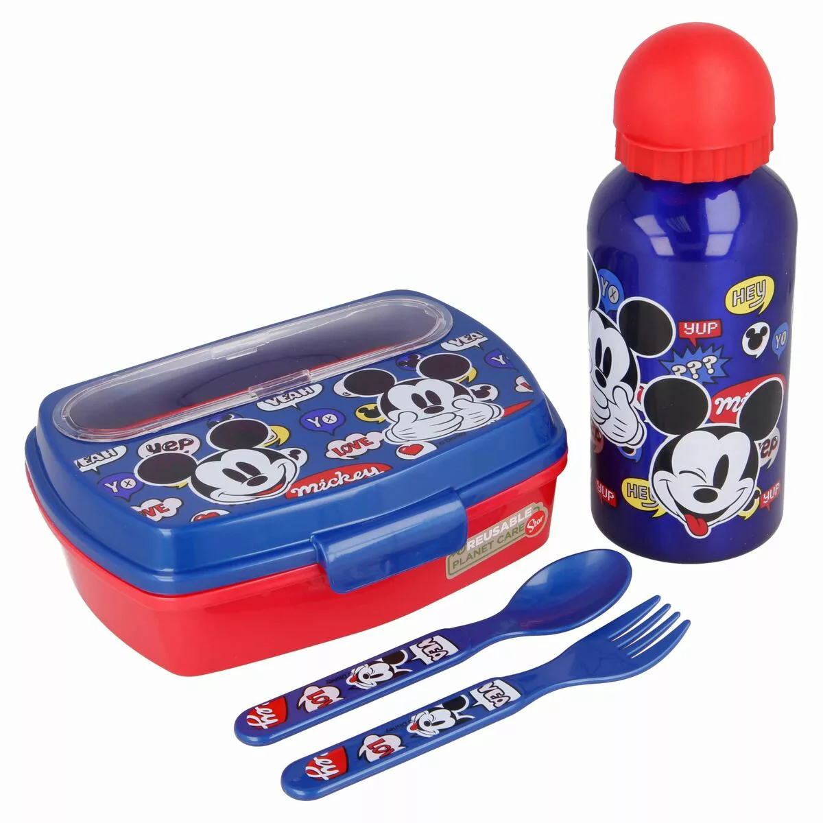 Kindergeschirr-set Stor Mickey Mouse Blau 4 Stücke Kunststoff günstig online kaufen