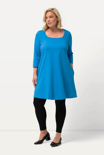 Ulla Popken Longshirt Longshirt A-Linie Carree-Ausschnitt 3/4-Arm günstig online kaufen