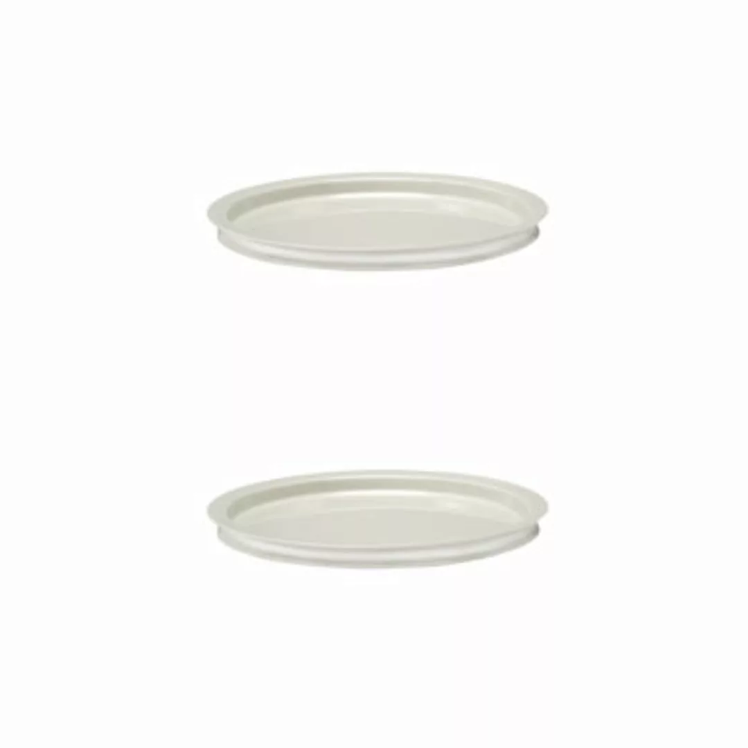 Glasteller Dune keramik weiß / By Kelly Wearstler - 2er-Set - Ø 17,5 cm - S günstig online kaufen