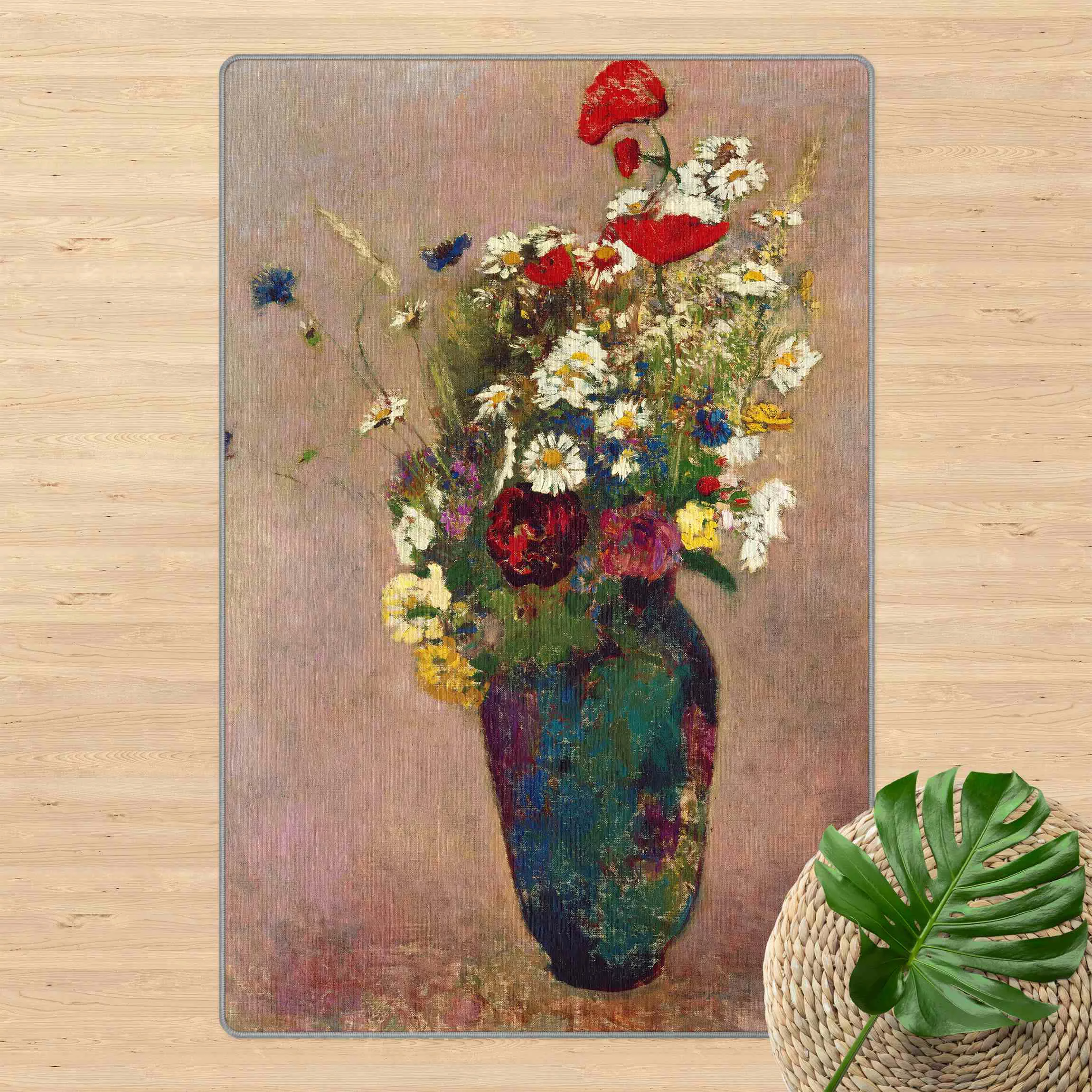 Teppich Odilon Redon - Blumenvase mit Mohn günstig online kaufen