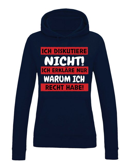 Youth Designz Kapuzenpullover "Ich diskutiere nicht" Damen Hoodie Pullover günstig online kaufen