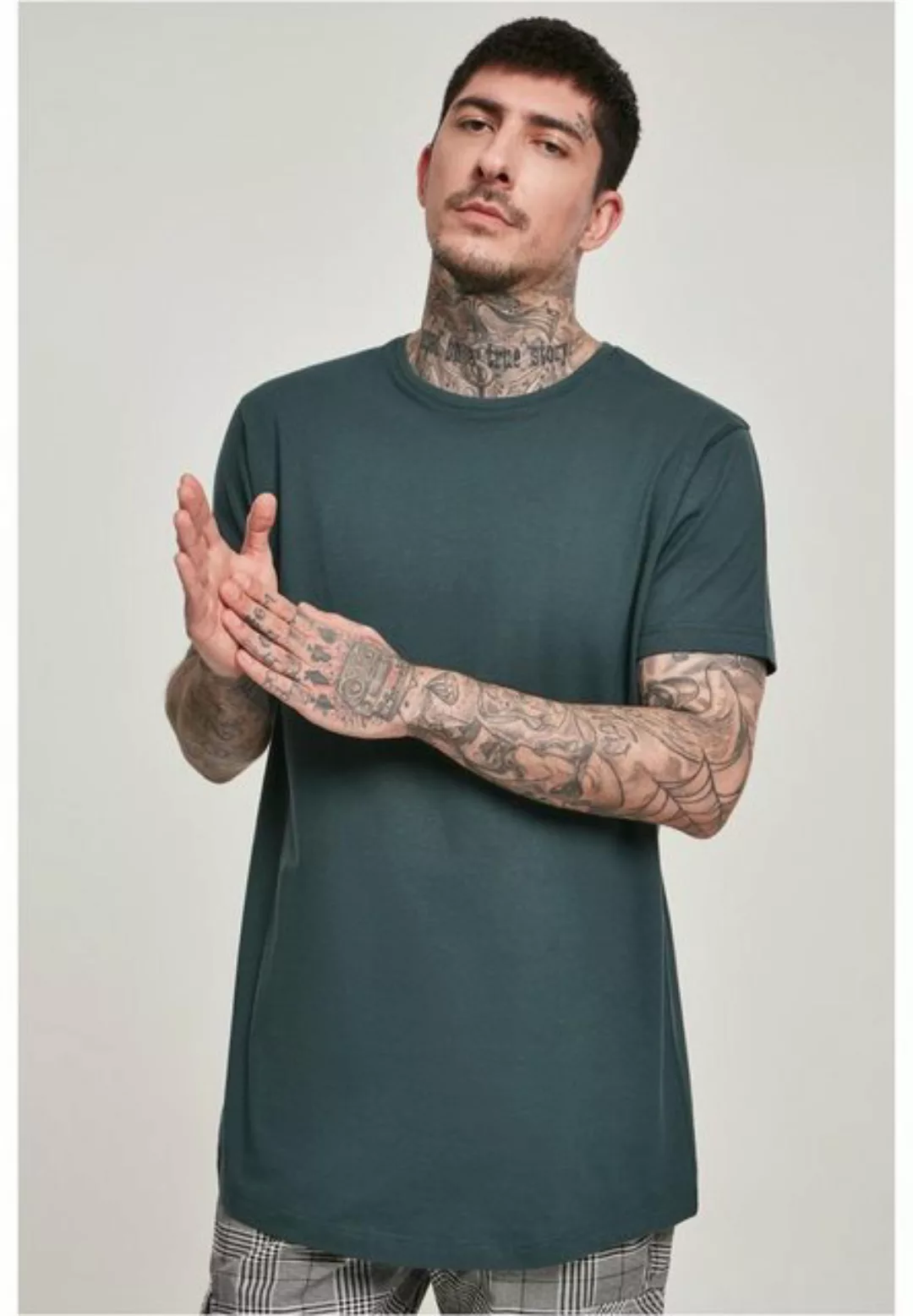 URBAN CLASSICS T-Shirt TB638 - Shaped Long Tee bottlegreen 4XL günstig online kaufen