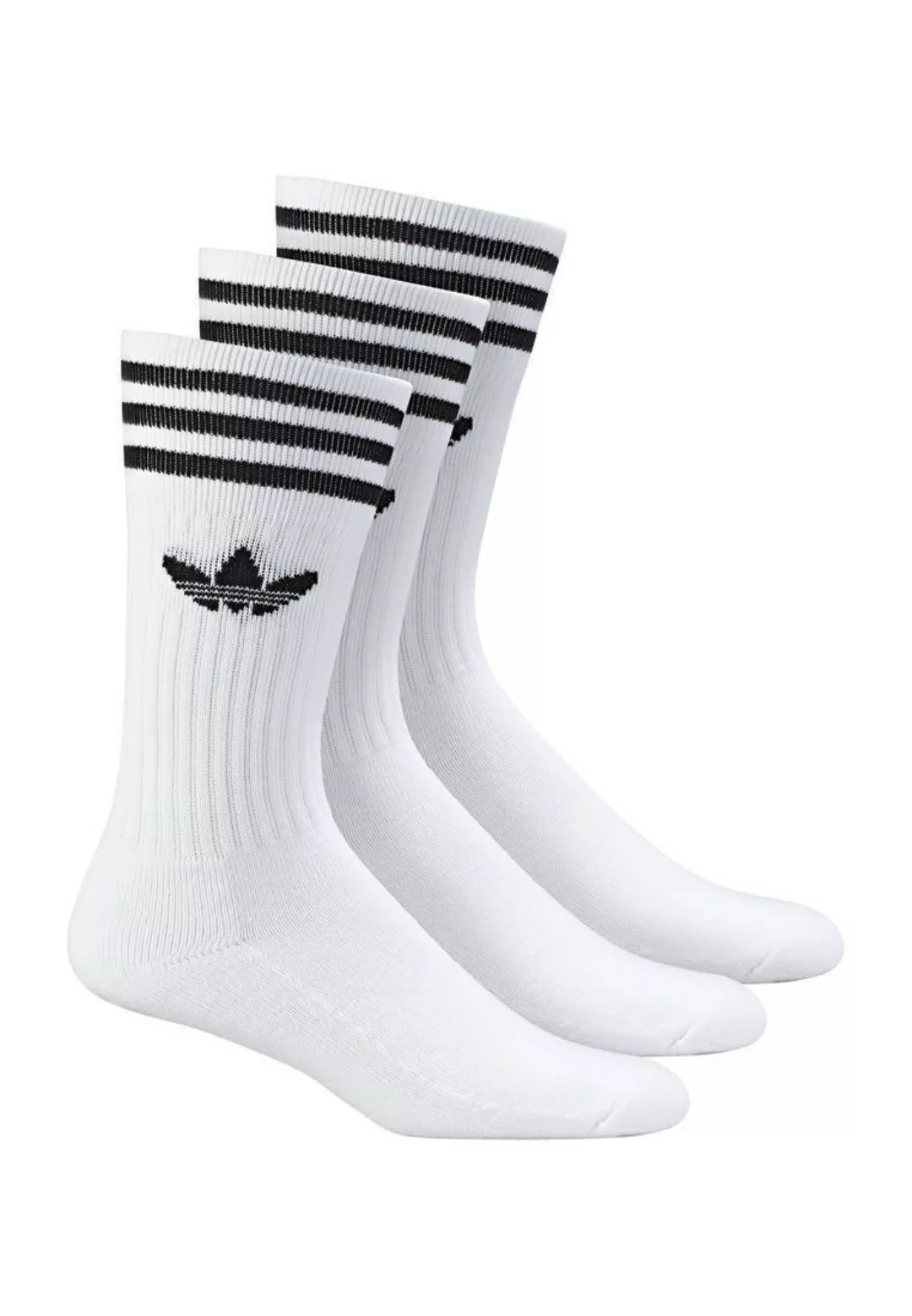 Adidas Socken Dreierpack - SOLID CREW SOCK S21489 - White-Black günstig online kaufen
