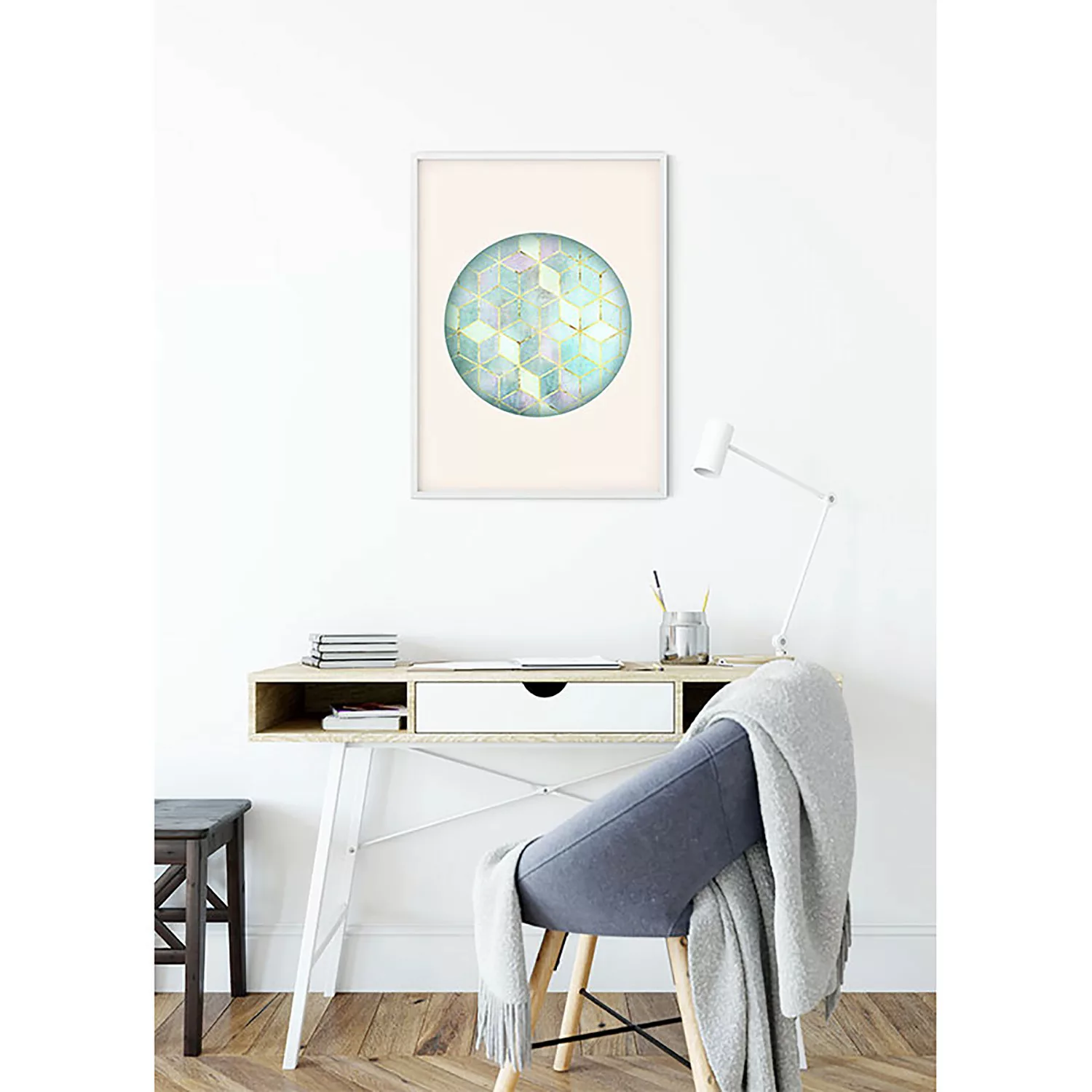 KOMAR Wandbild - Mosaik Circle Verde - Größe: 50 x 70 cm mehrfarbig Gr. one günstig online kaufen