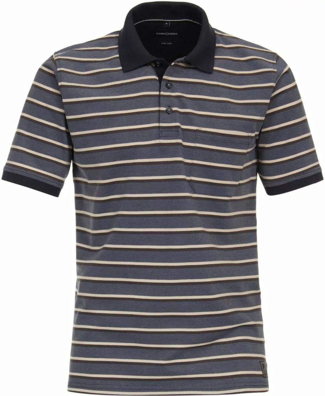 Casa Moda Poloshirt Streifen Blau - Größe XXL günstig online kaufen
