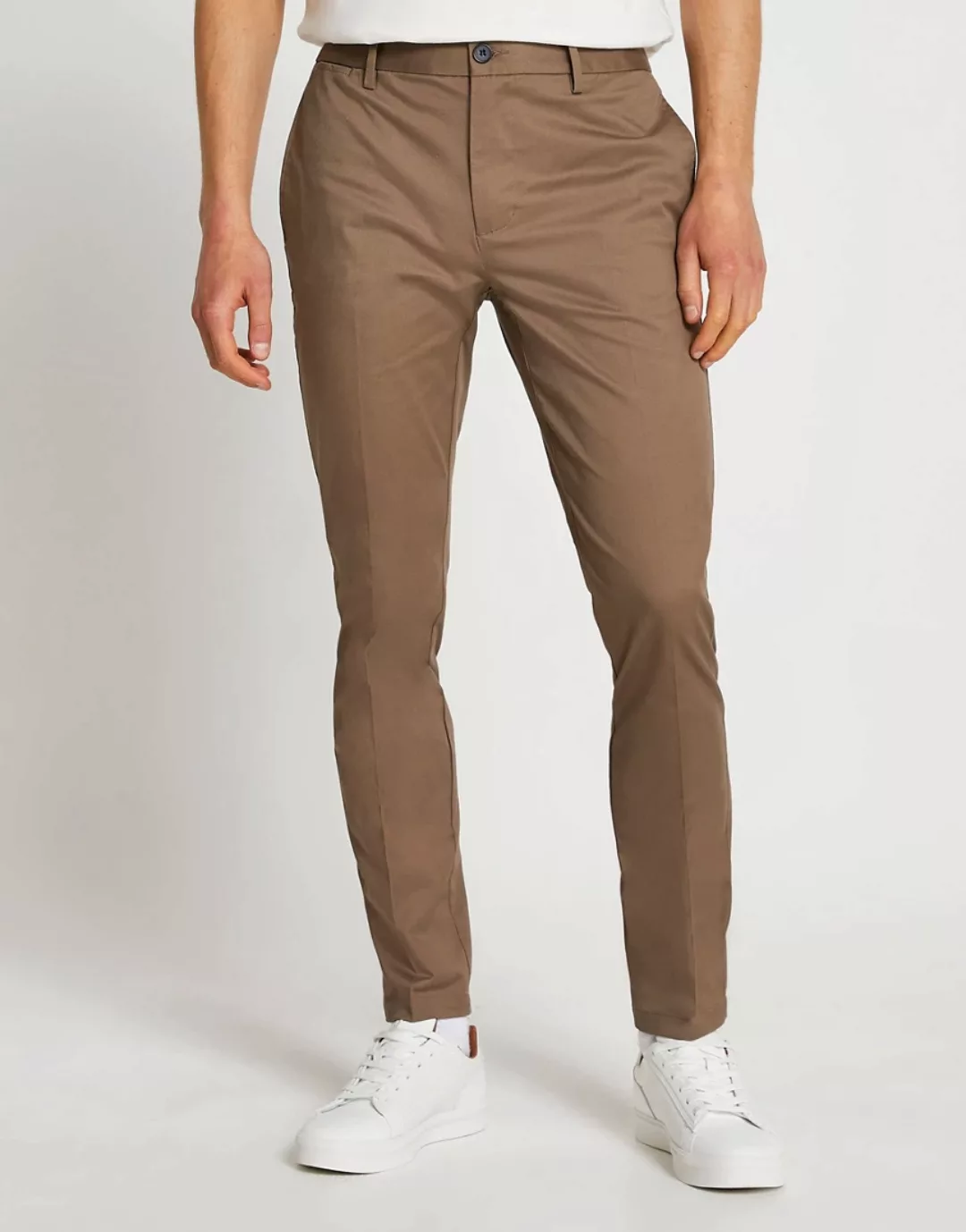 River Island – Enge Chinos in Hellbraun günstig online kaufen