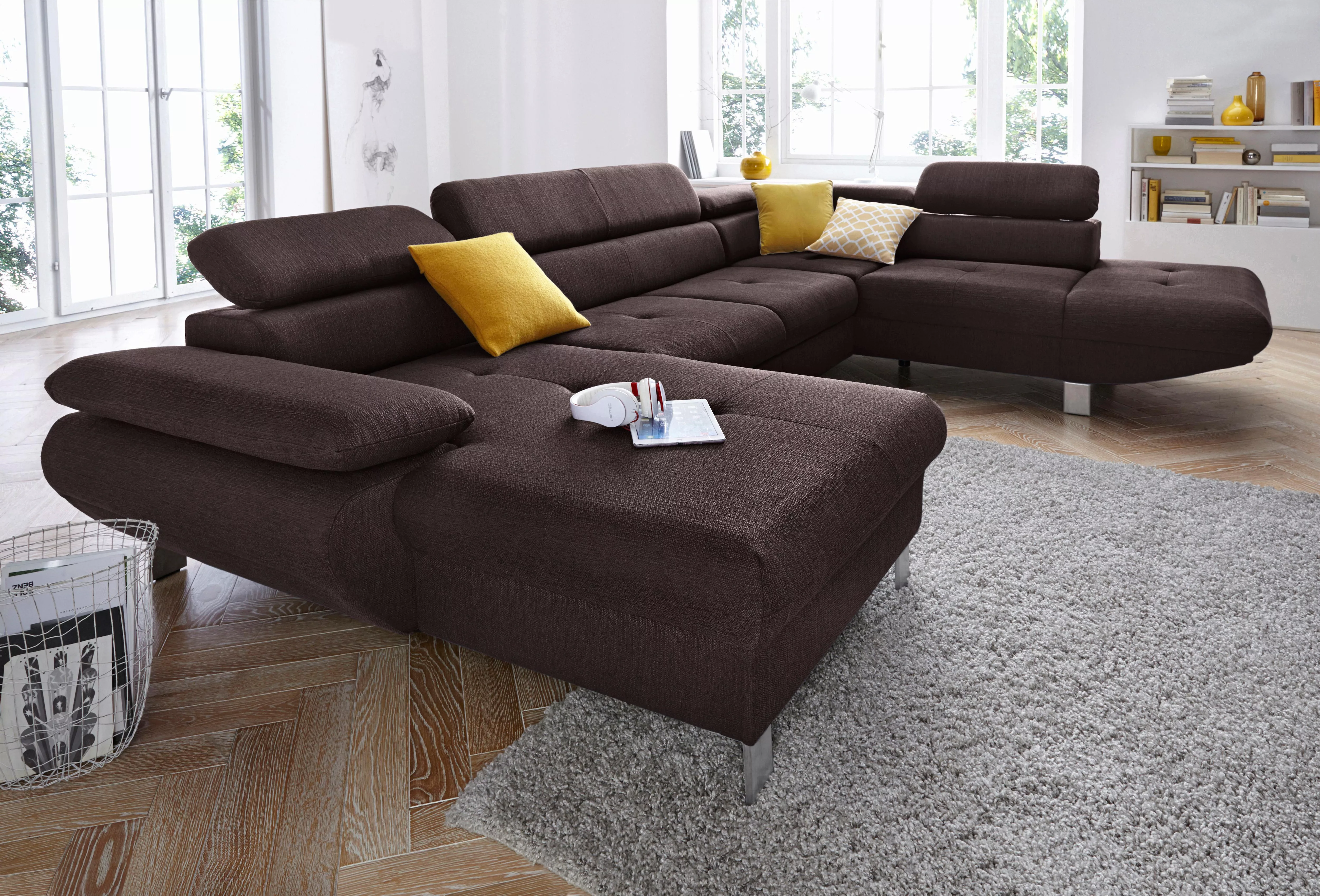 exxpo - sofa fashion Wohnlandschaft Vinci, wahlweise mit Bettfunktion günstig online kaufen