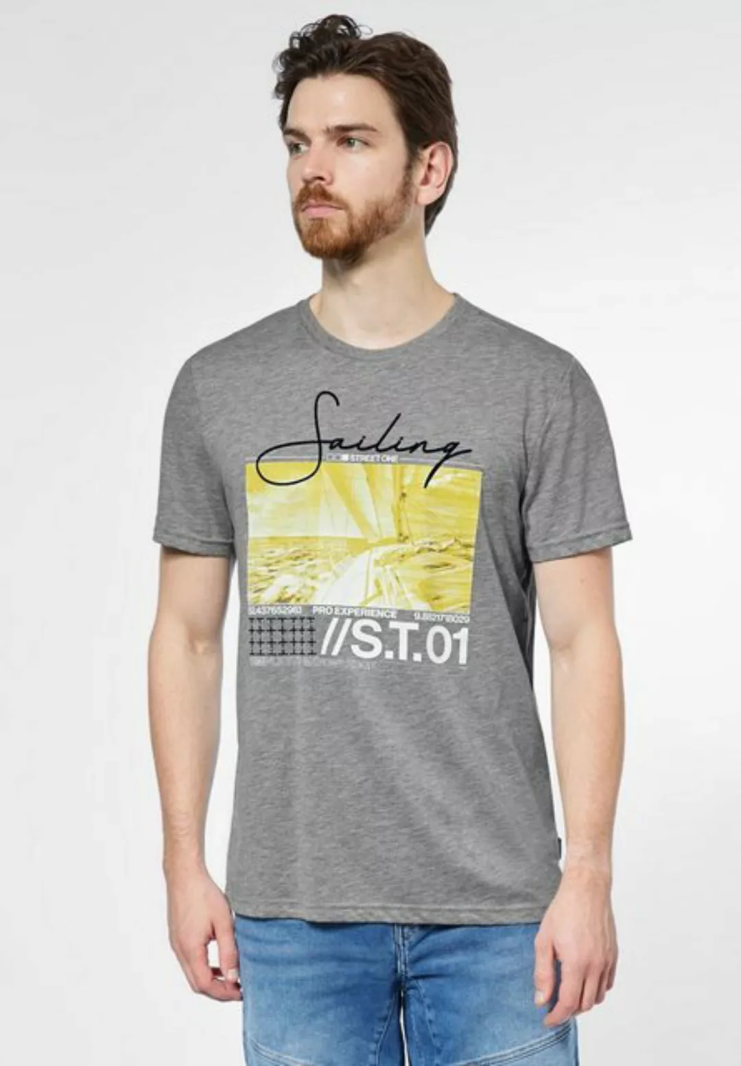 STREET ONE MEN T-Shirt, mit Fotoprint günstig online kaufen