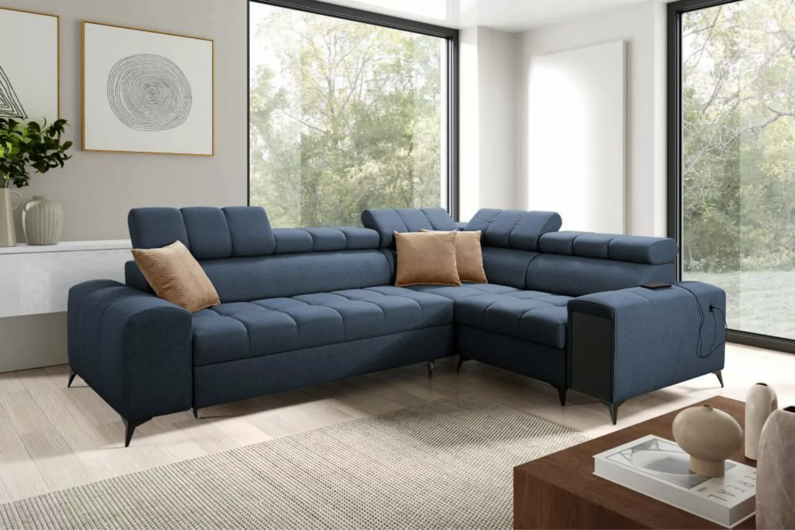 Kaiser Möbel Ecksofa Elegantes Ecksofa mit modischer Steppung,GRECO II Avra günstig online kaufen