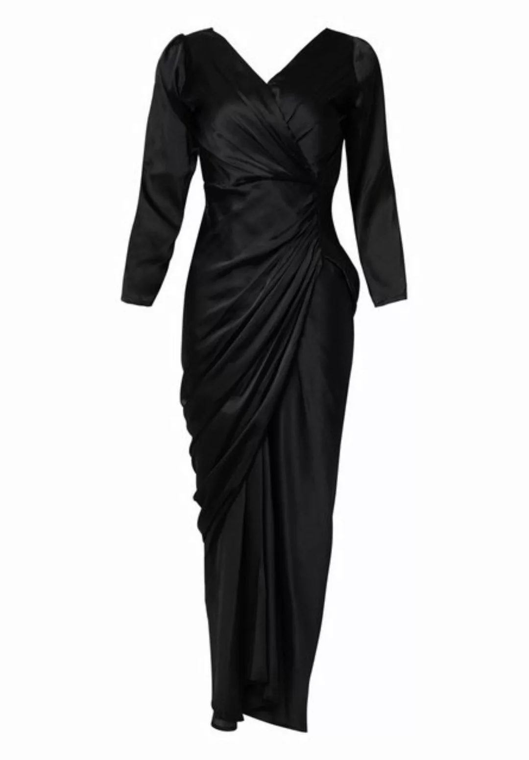 MISH Maxikleid Arya Asymmetrischer Fall, Wickelstil, plissiert günstig online kaufen