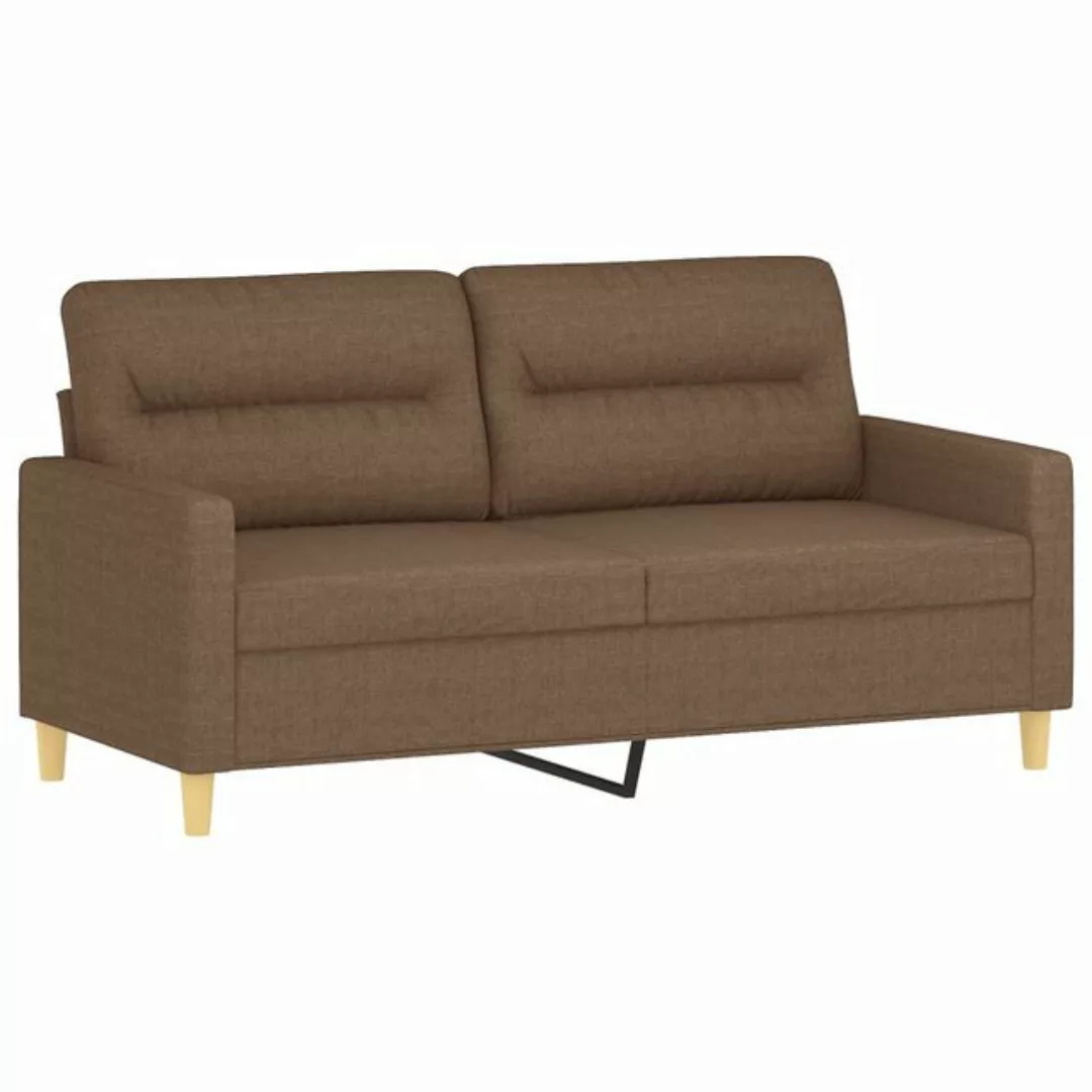 vidaXL Sofa, 2-Sitzer-Sofa Braun 140 cm Stoff günstig online kaufen