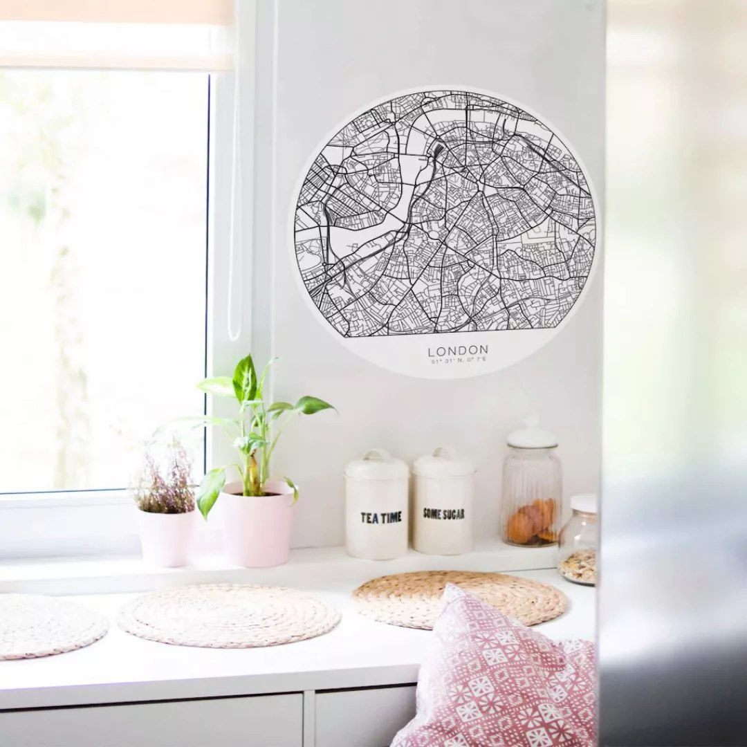 Wall-Art Wandtattoo "London Stadtplan selbstklebend", (1 St.), selbstkleben günstig online kaufen