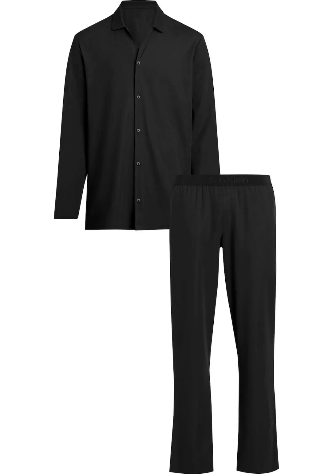 Calvin Klein Underwear Schlafanzug "L/S PANT SET", (2 tlg.), mit Knopfleist günstig online kaufen