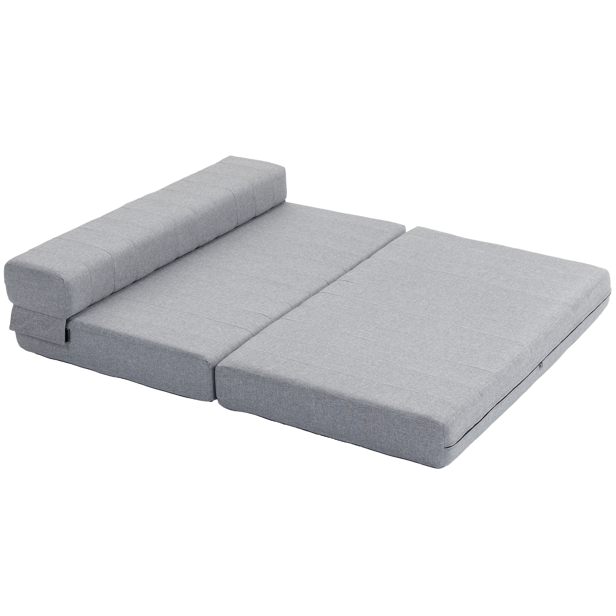 HOMCOM 2-in-1 Bodensofa, bis 250 kg belastbar, Klappbar Schlafsofa mit Lein günstig online kaufen