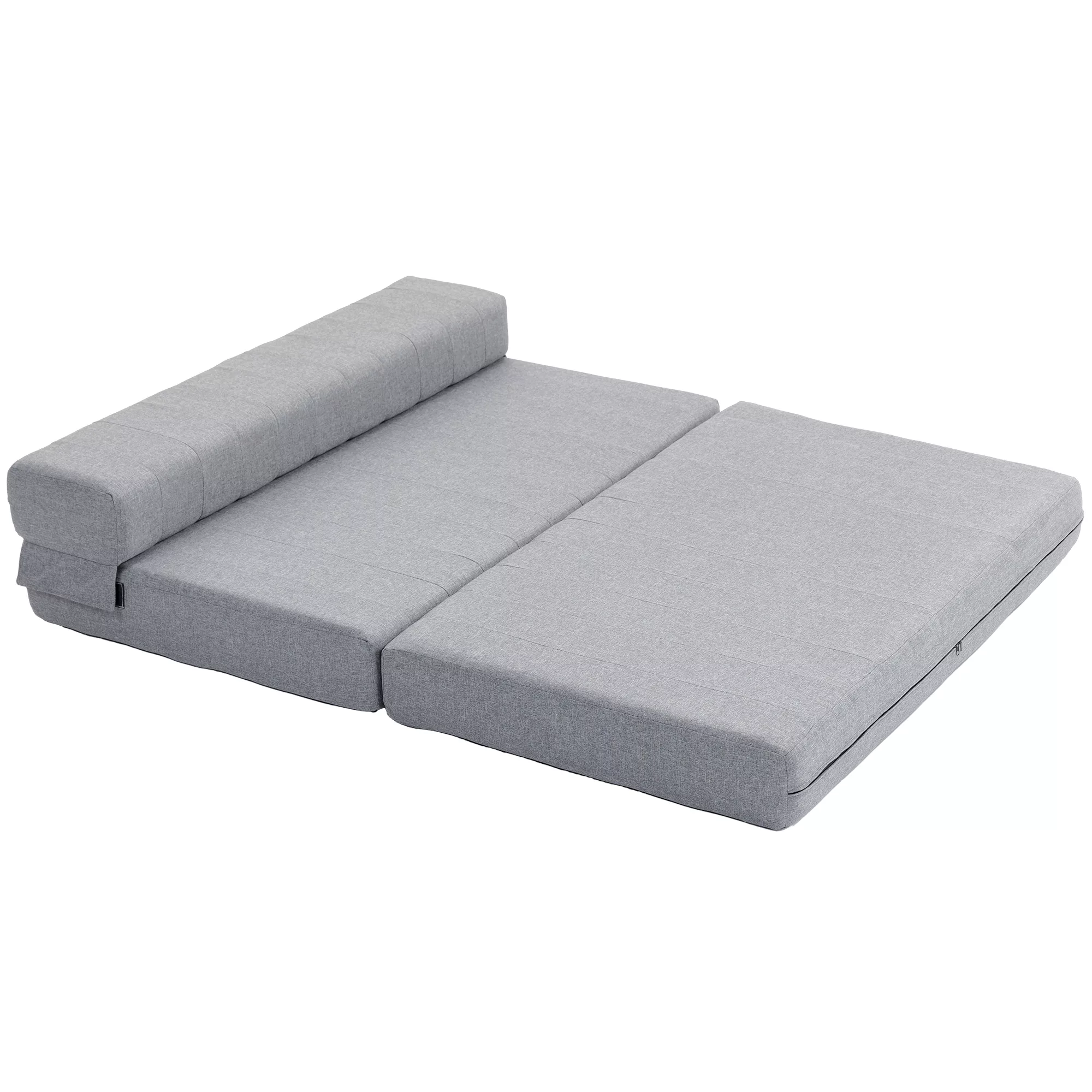 HOMCOM 2-in-1 Bodensofa, bis 250 kg belastbar, Klappbar Schlafsofa mit Lein günstig online kaufen