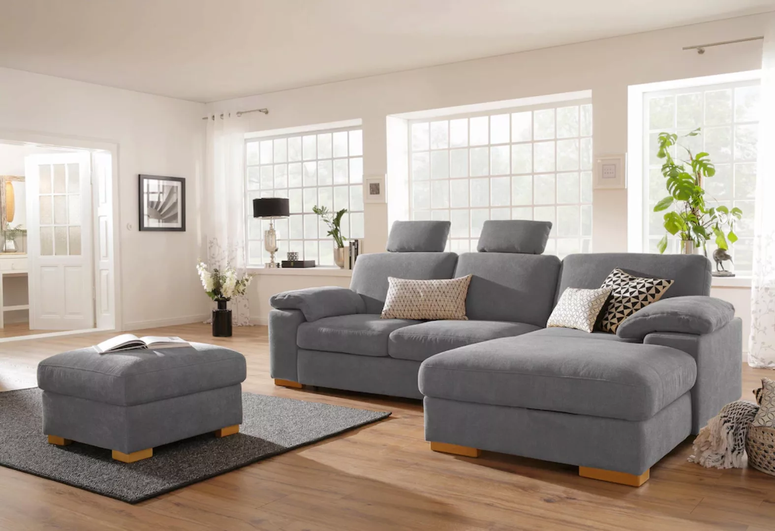 Home affaire Ecksofa Ventura L-Form, wahlweise mit Bettfunktion und Bettfun günstig online kaufen