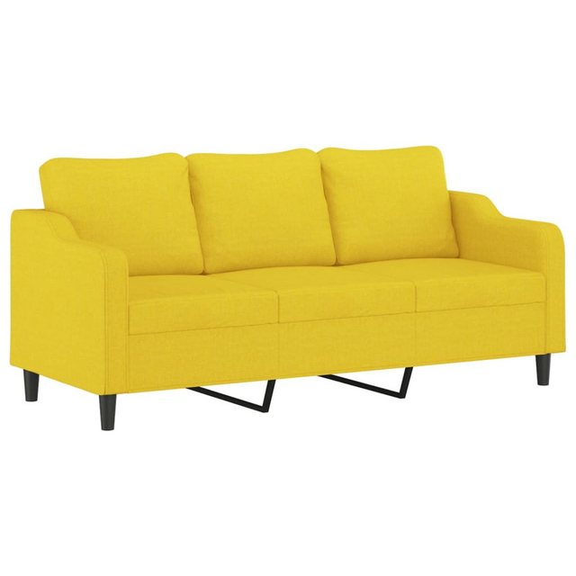 vidaXL Sofa, 3-Sitzer-Sofa Hellgelb 180 cm Stoff günstig online kaufen