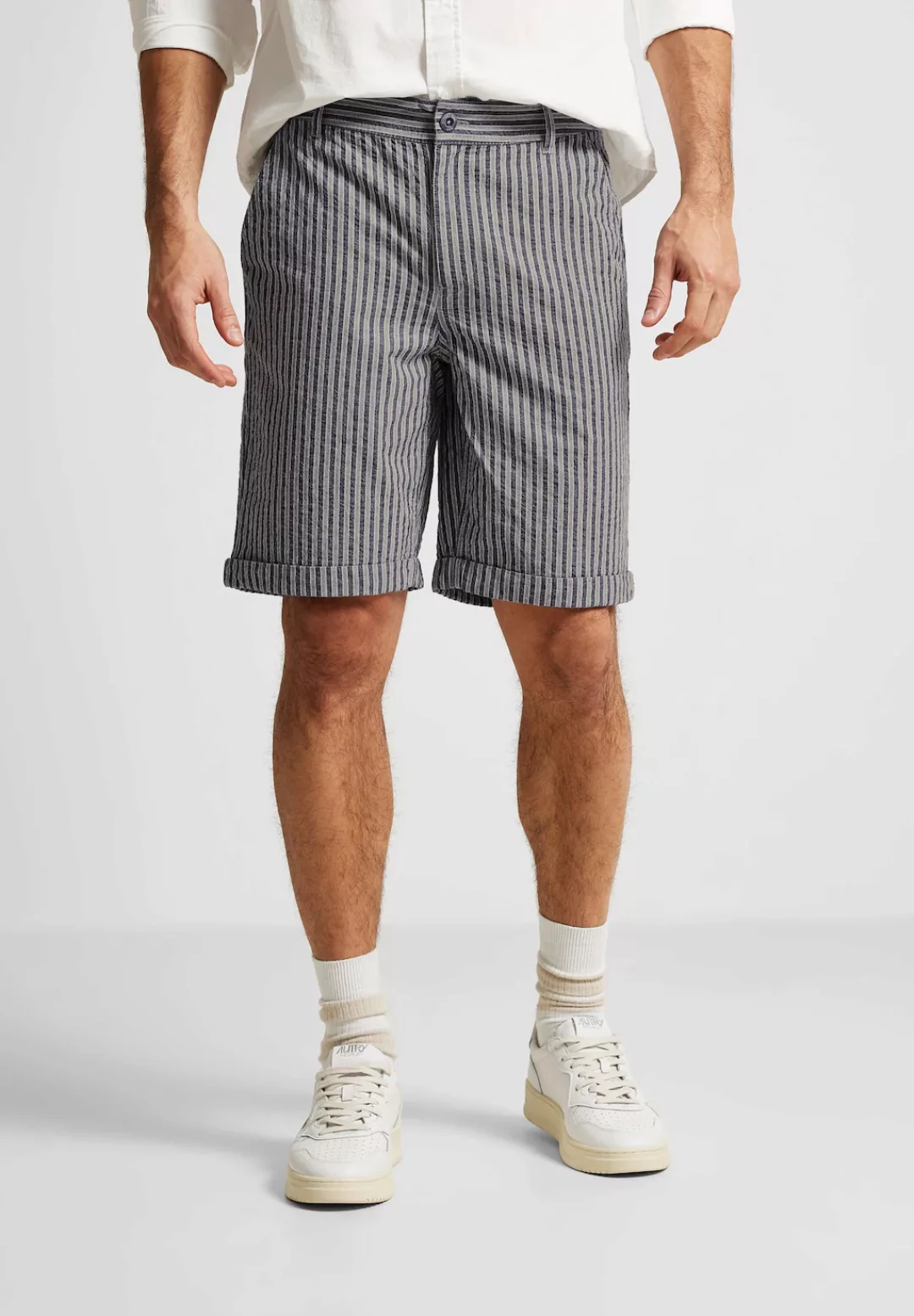 STREET ONE MEN Shorts, im Streifendesign günstig online kaufen