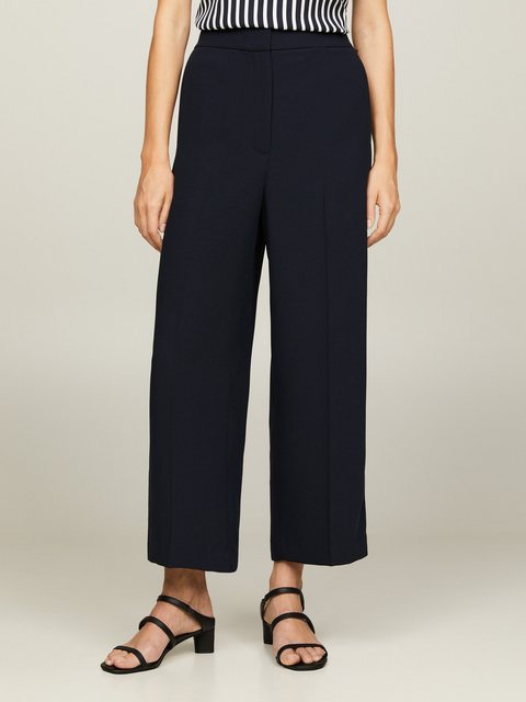 Tommy Hilfiger Bügelfaltenhose FLUID TWILL WIDE LEG CROP mit Bügelfalten günstig online kaufen