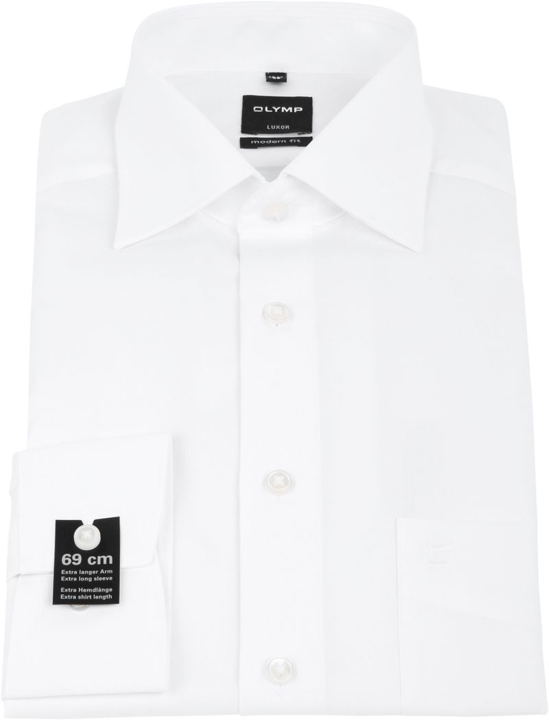 OLYMP Luxor Hemd Extra Lange Ärmel Modern Fit Weiß - Größe 40 günstig online kaufen