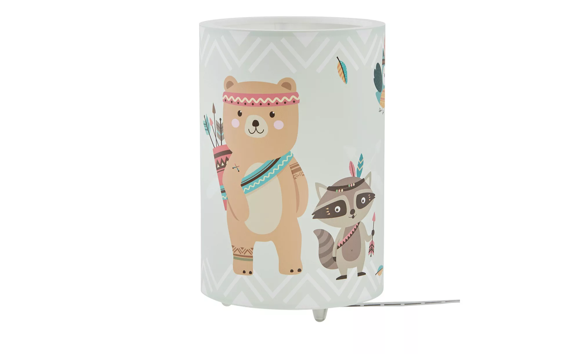 Tischleuchte, 1-flammig `Little Indians` - grün - 25 cm - Lampen & Leuchten günstig online kaufen