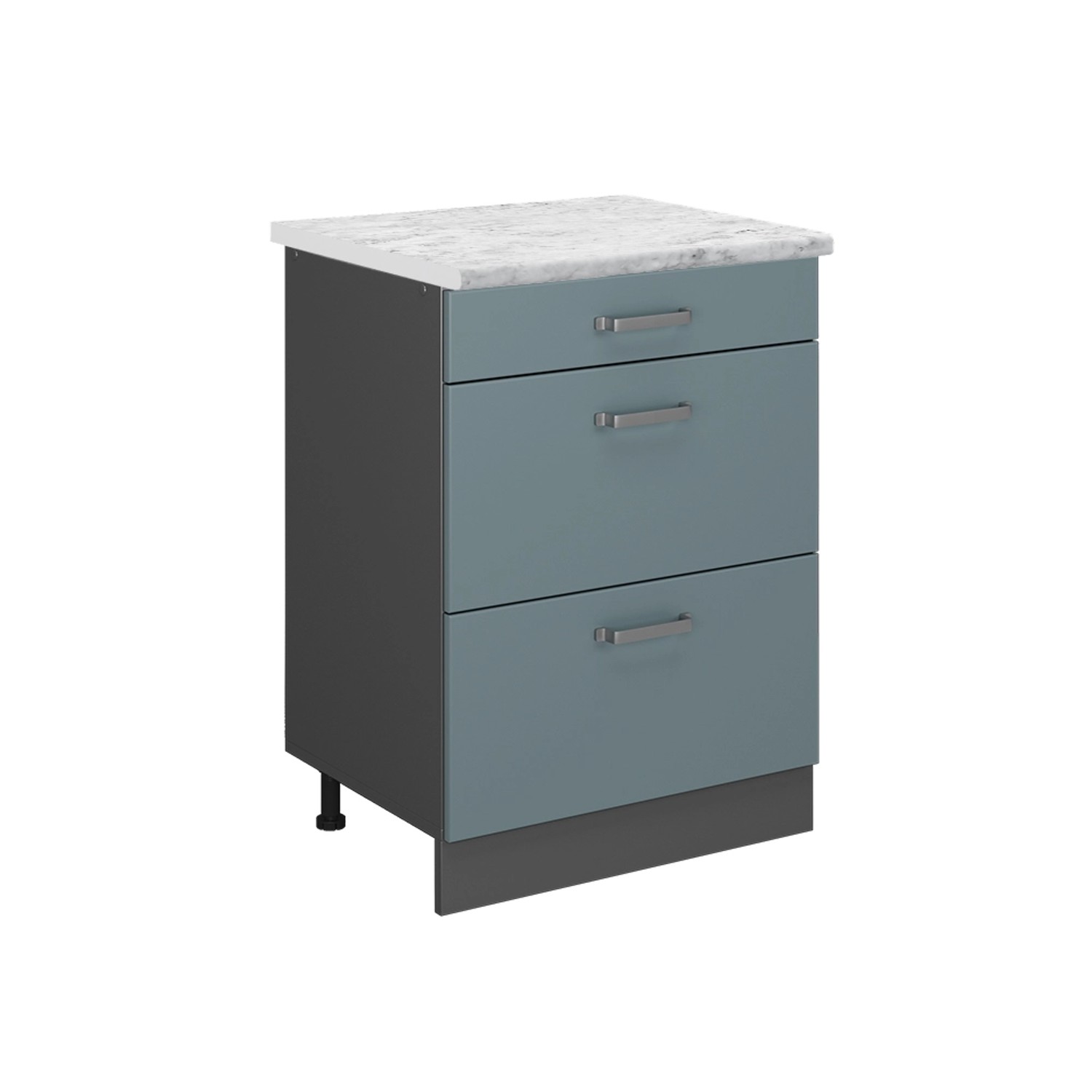 Vicco Unterschrank R-Line, Blau-Grau/Anthrazit, 60 cm günstig online kaufen