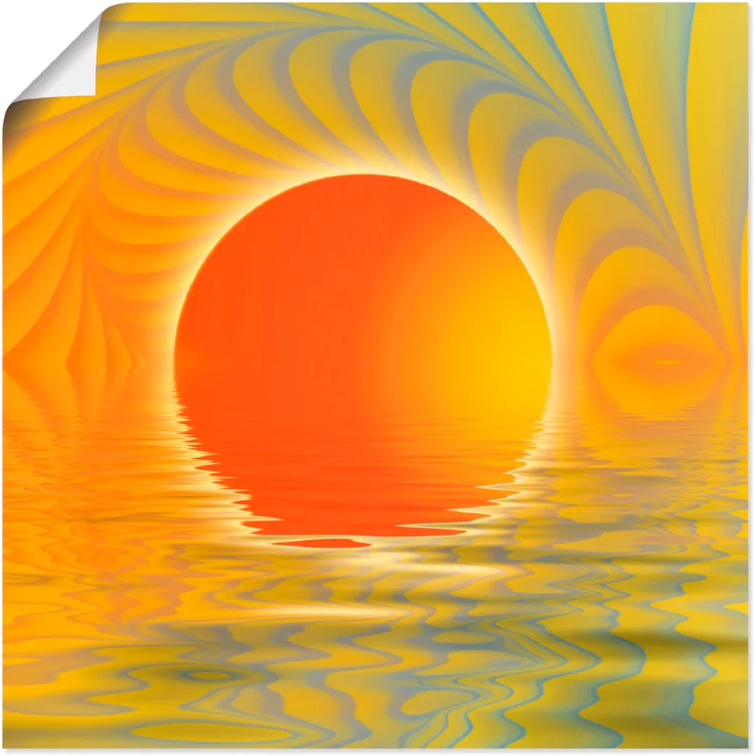Artland Wandbild »Abstrakter Sonnenuntergang«, Muster, (1 St.), als Leinwan günstig online kaufen