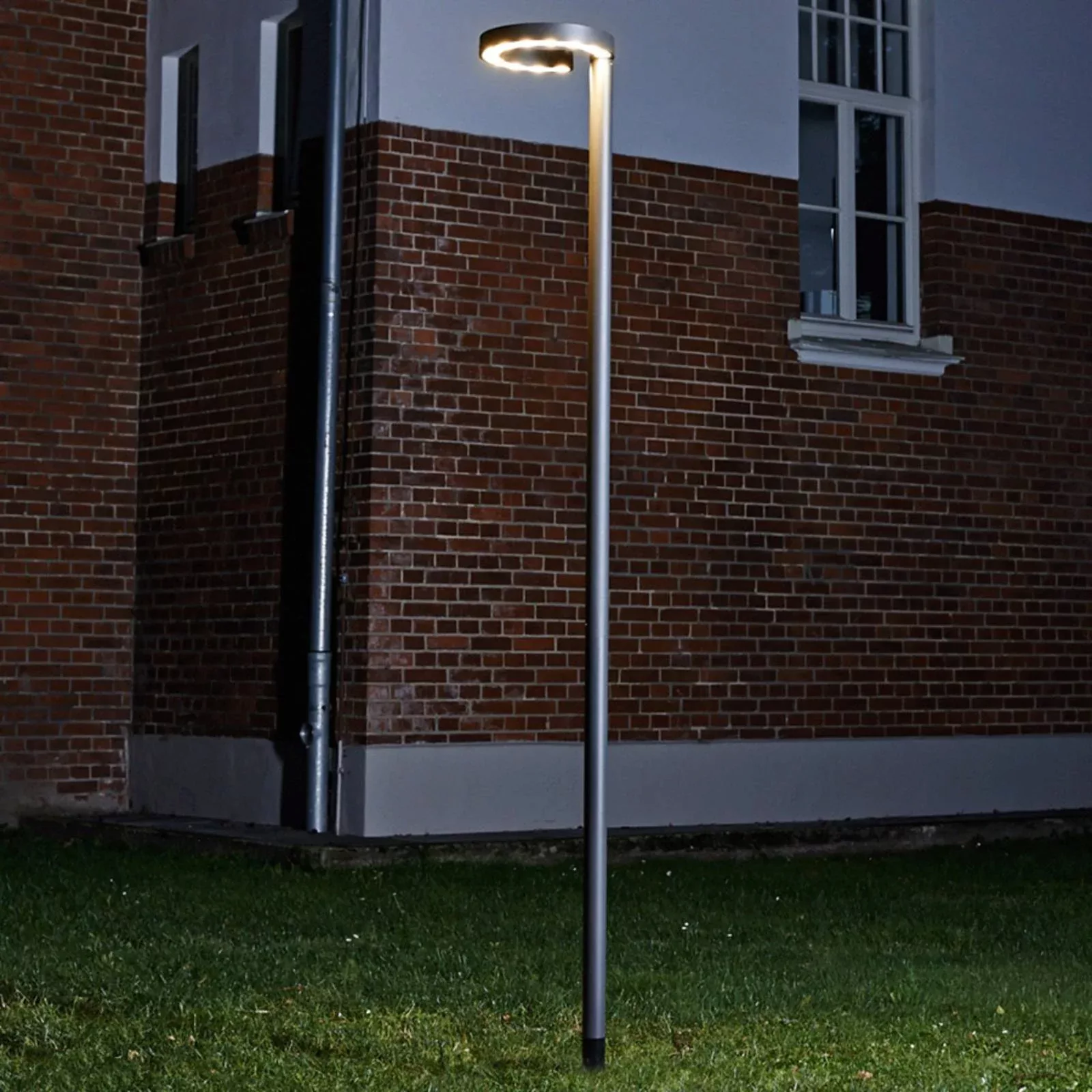 Lucande LED-Außenleuchte Jannis, anthrazit, Metall, 200cm günstig online kaufen