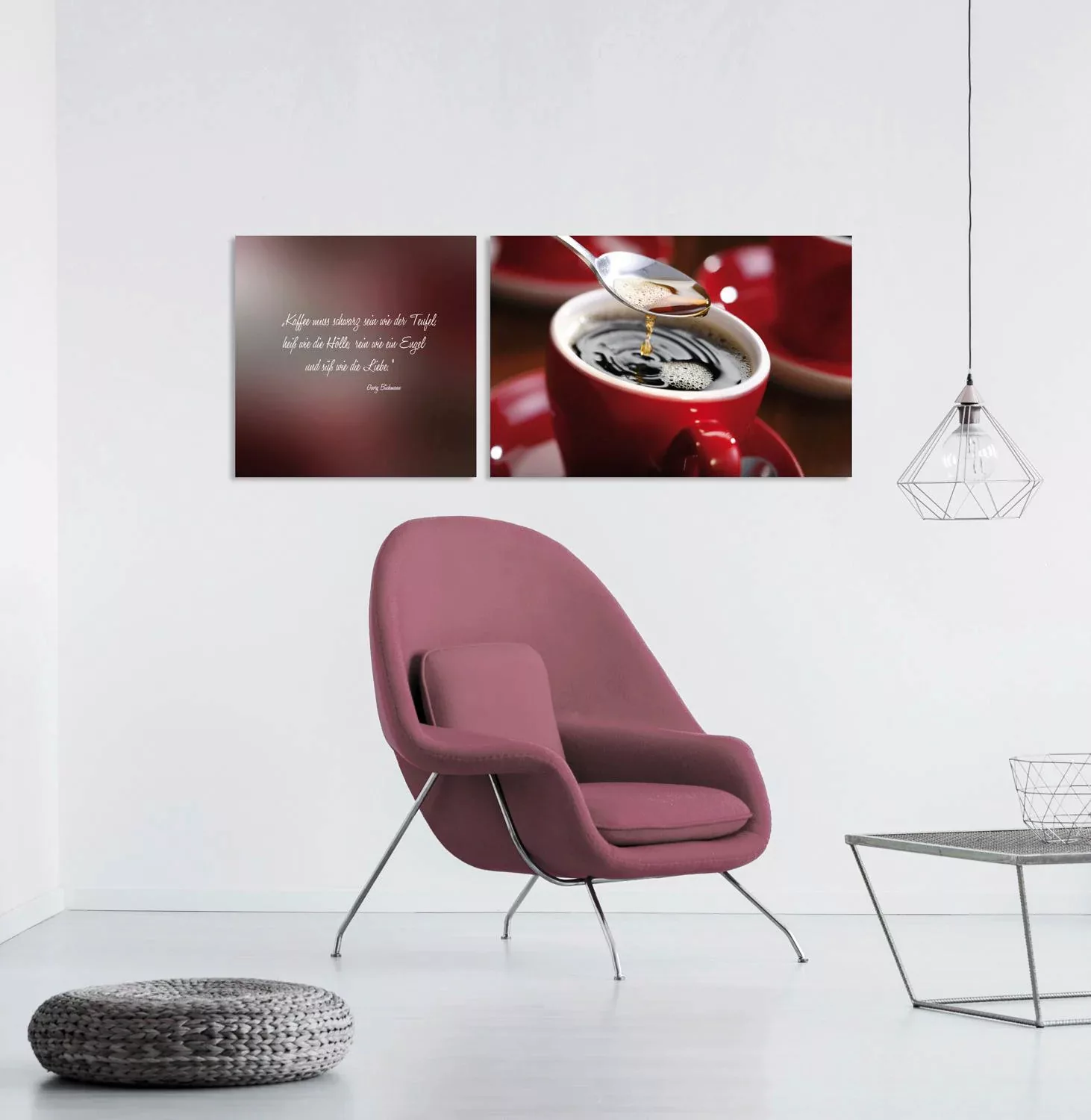 queence Leinwandbild "Kaffee", (Set) günstig online kaufen