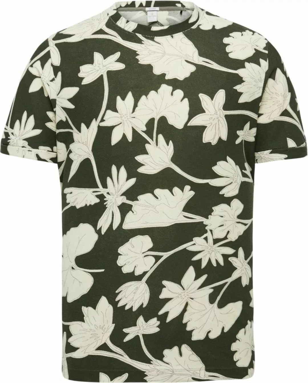 Cast Iron T Shirt Blumen Dunkelgrün - Größe XL günstig online kaufen