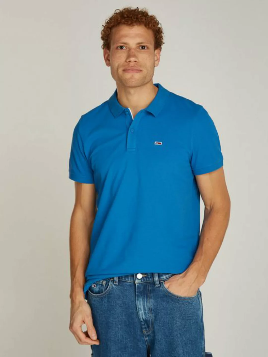 Tommy Jeans Plus Poloshirt "TJM SLIM PLACKET POLO EXT", Große Größen mit Lo günstig online kaufen