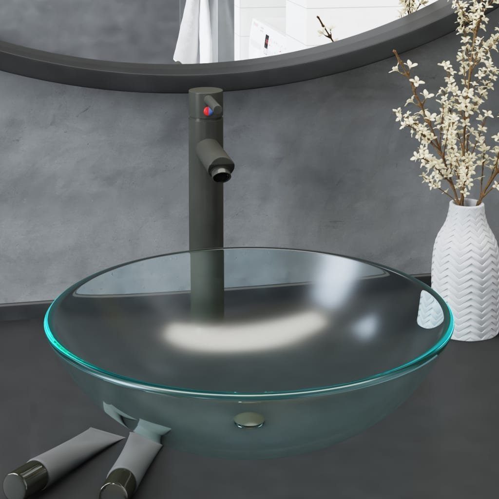 vidaXL Waschbecken Badezimmer Waschbecken mit Wasserhahn günstig online kaufen