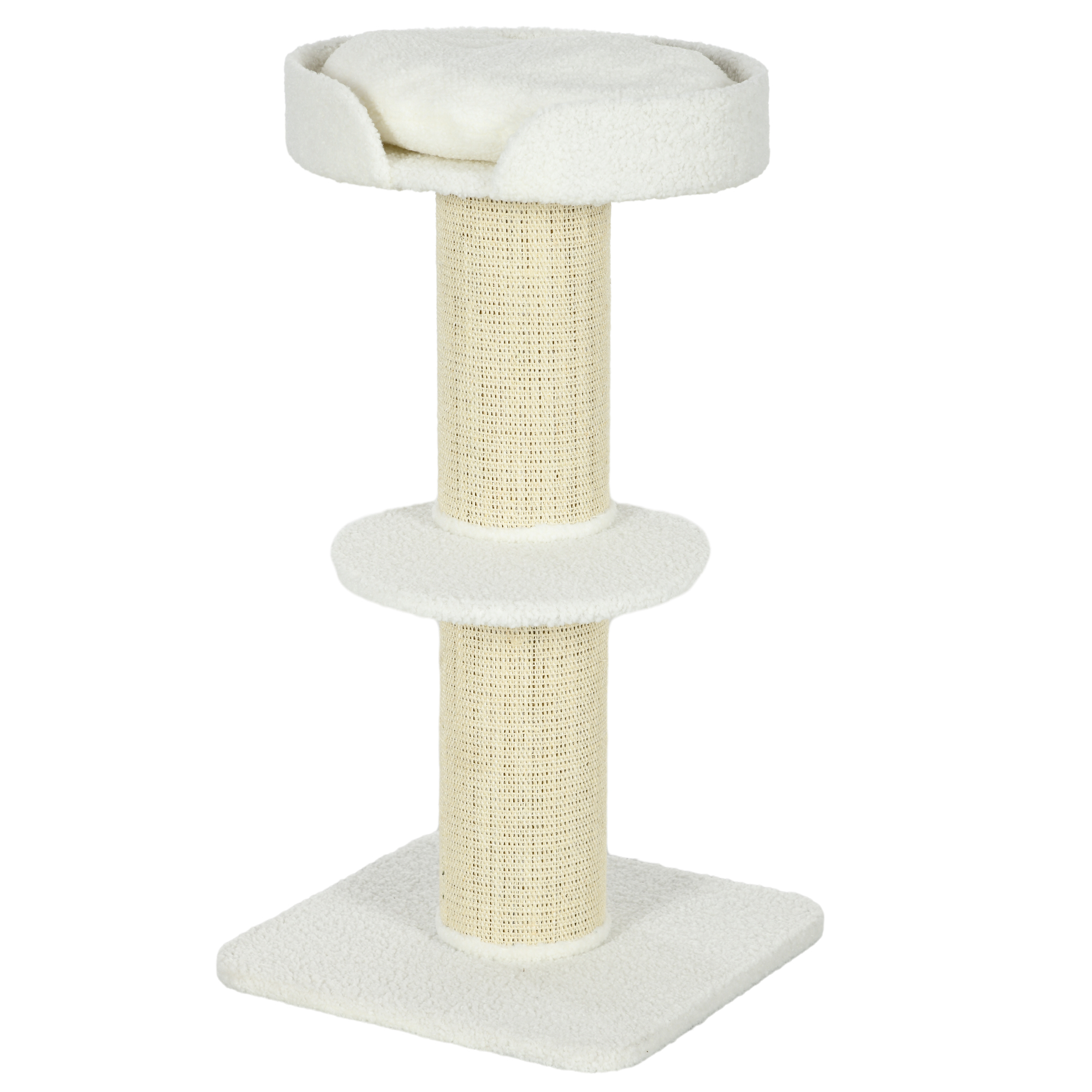 PawHut Kratzbaum 91 cm Katzenturm mit Sisalstämme, Plattform, Kissen mehrst günstig online kaufen