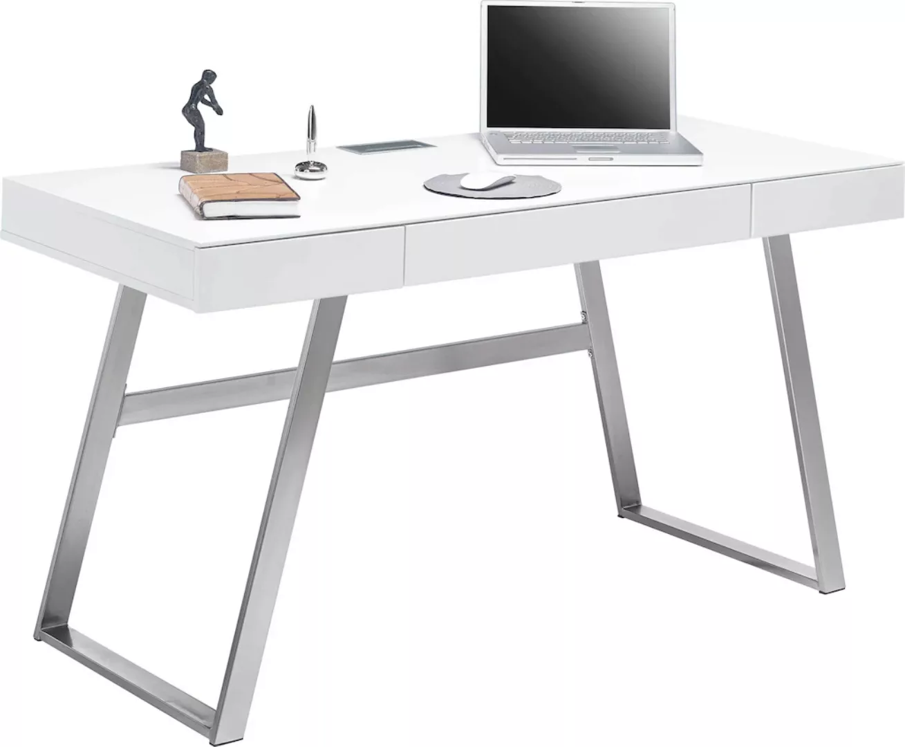 MCA furniture Schreibtisch "Aspen", weiß matt,Schubladen mit push to open, günstig online kaufen
