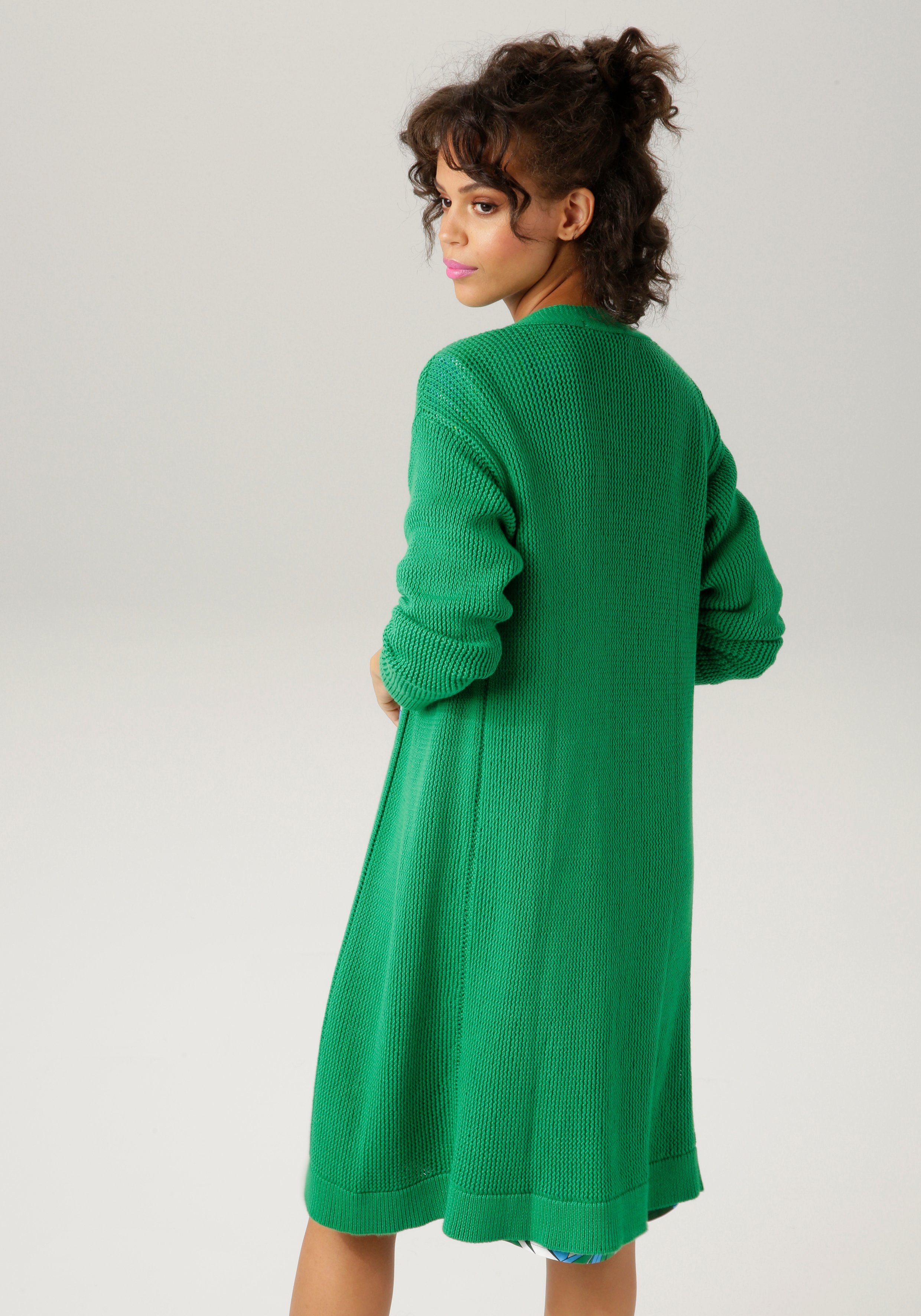 Aniston CASUAL Strickjacke, im trendigem Netzstrickmuster günstig online kaufen