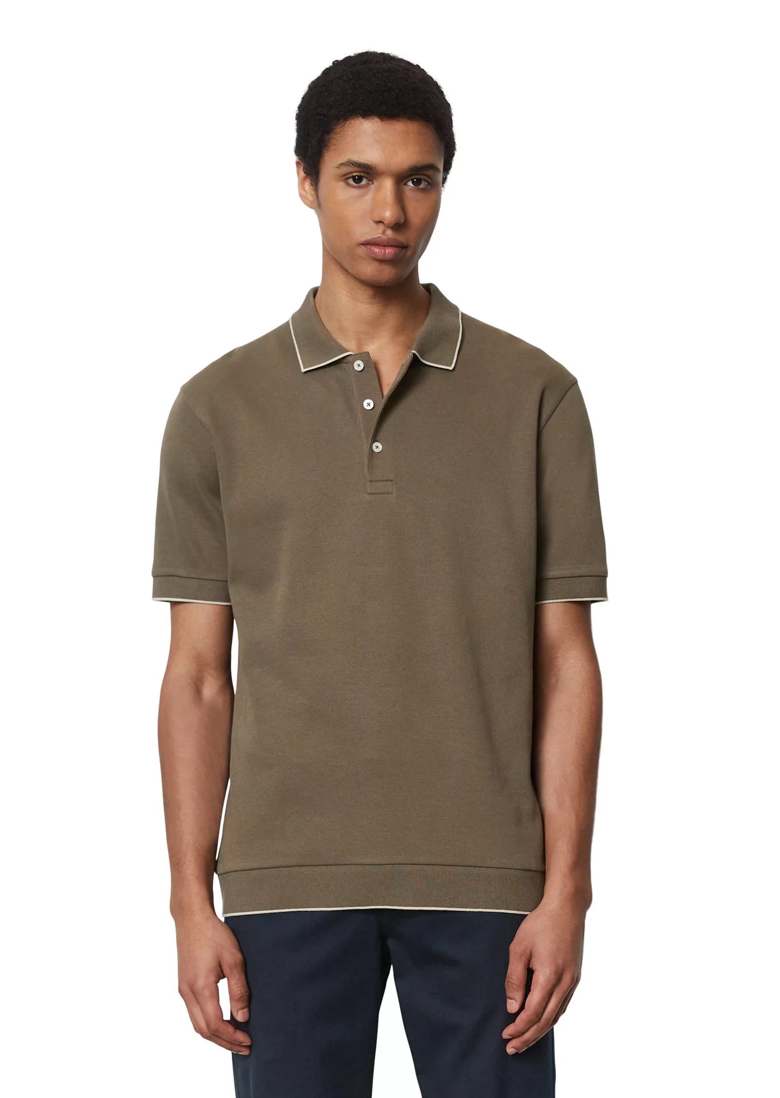 Marc O'Polo T-Shirt Polo, short sleeve, interlock jerse günstig online kaufen