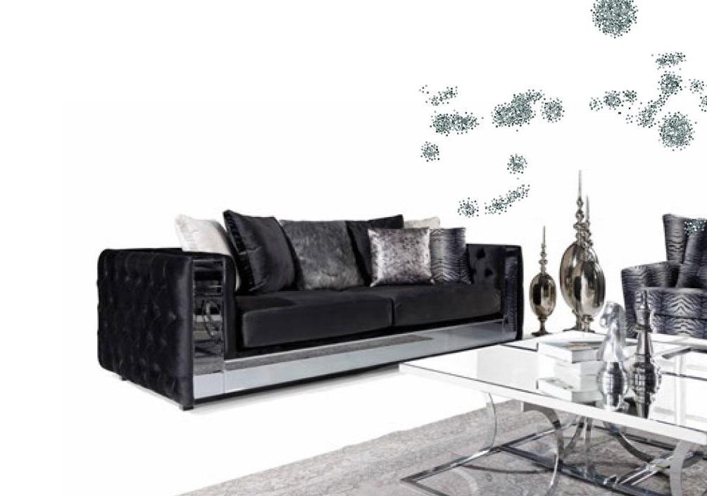 Xlmoebel Sofa Moderne 3-Sitzer Chesterfield Wohnzimmer Couch mit Textilbezu günstig online kaufen