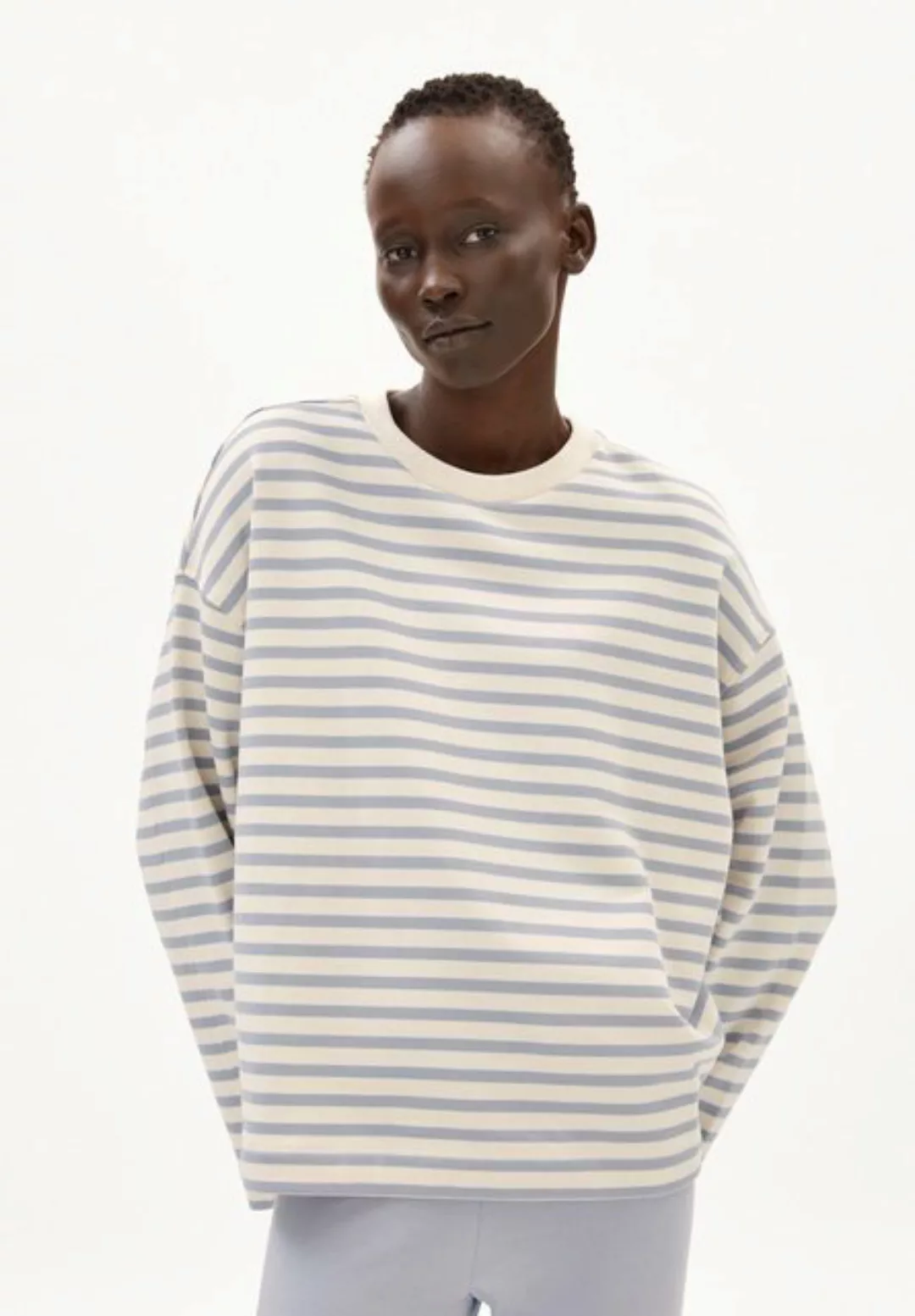 Armedangels Sweatshirt FRANKAA MAARLEN STRIPE Damen (Oversized Fit) Bio-Bau günstig online kaufen