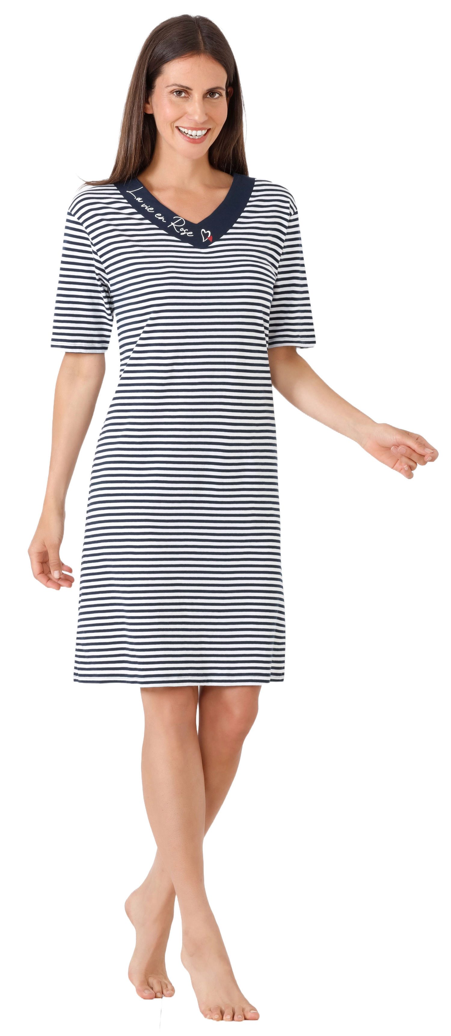Hajo Nachthemd Damen Schlafshirt kurzer Arm günstig online kaufen