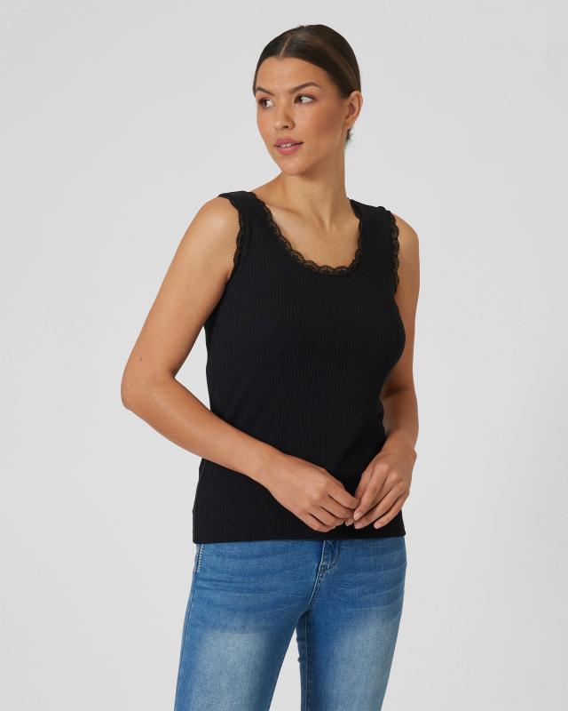 Jana Ina Fashion Basic Top mit Spitze günstig online kaufen