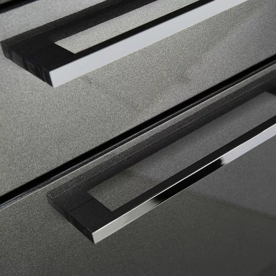 Lomadox Hochschrank HERONAS-02 Badschrank Hochglanz anthrazit günstig online kaufen