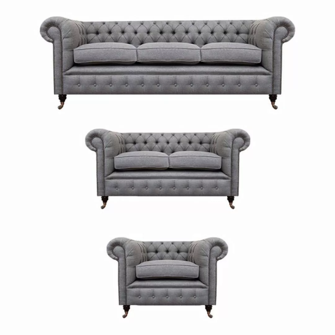 JVmoebel Chesterfield-Sofa Sofagarnitur Stoff Textil Polster Couch Sofa Gar günstig online kaufen